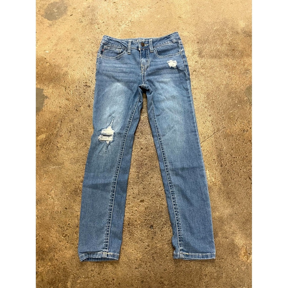 Vigoss The Jagger Skinny Jeans Womens 8 Blue Denim Cotton Stretch Distressed